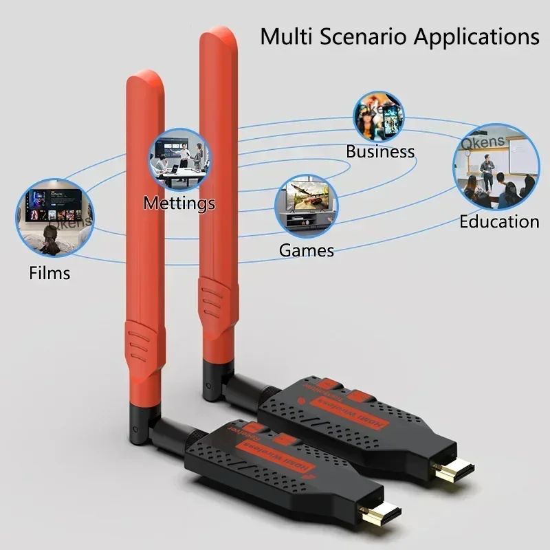 Bezprzewodowy adapter HDMI do transmisji wideo 1080p 4K, nadajnik i odbiornik do kamery, laptopa, komputera, telewizora, projektora, zasięg 50m 100m 150m