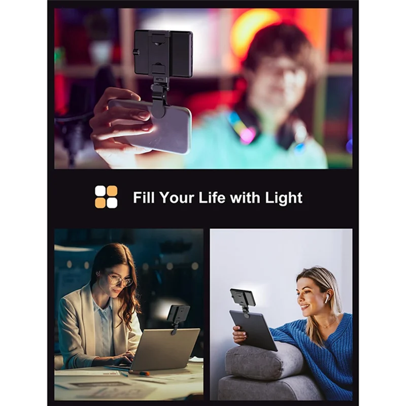 60 светодиодов, 2000 мАч, многофункциональный мягкий светильник для сотового телефона, заполняющий светильник для компьютера, видеоконференции, фотографии, карманный светильник WMAN