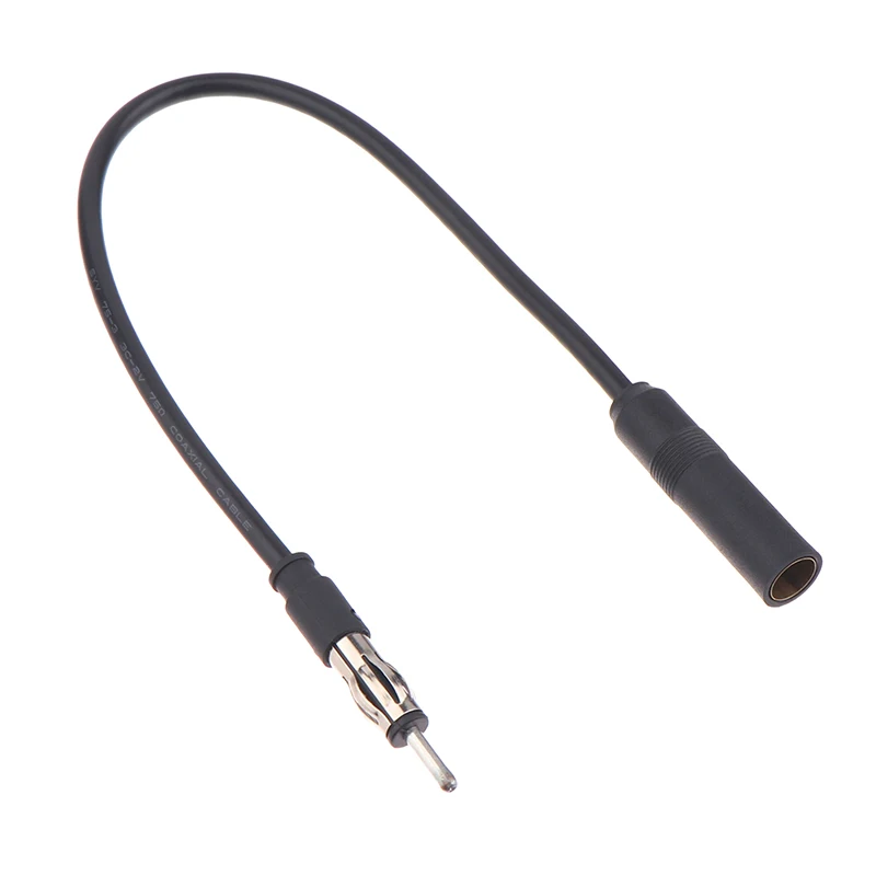 38cm Car Radio Antenna Extension Cord, DIN Plug Coaxial Cable for FM AM Automobile Radio
