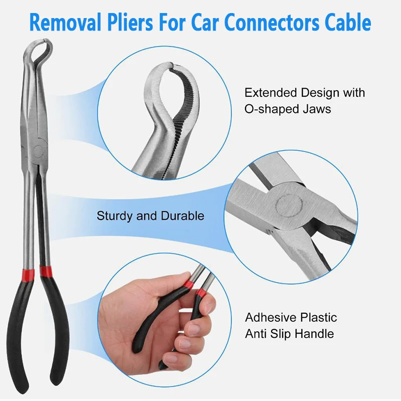 Pince de retrait de bougie d'allumage de déconnexion électrique de 11 pouces, outil de réparation de connecteurs de voiture, outils de démontage manuels
