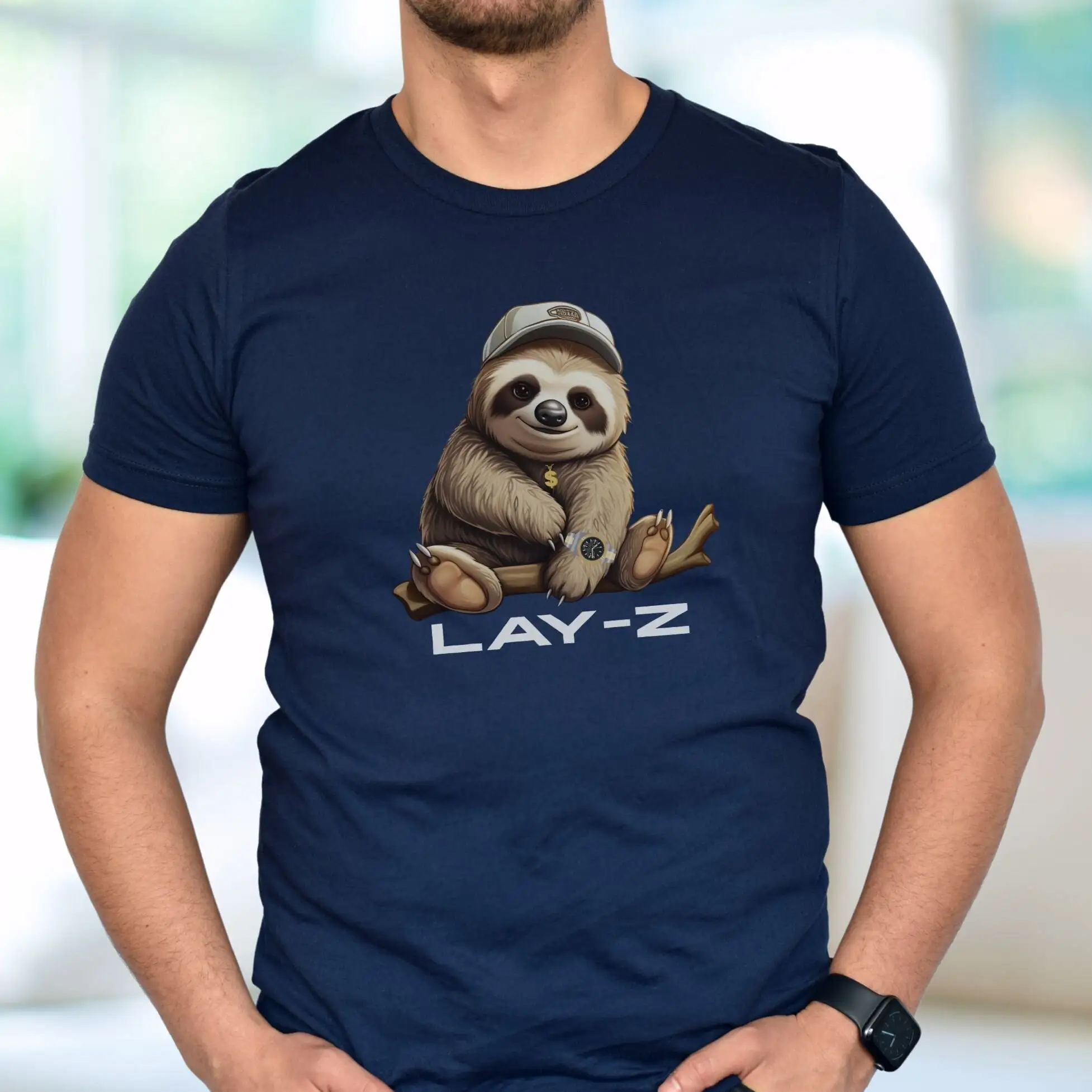 Laz Y Sloth T Shirt Features A With Cool And Relaxed Laid Back Vibes Fun Funny Great Casual Wear For Lover