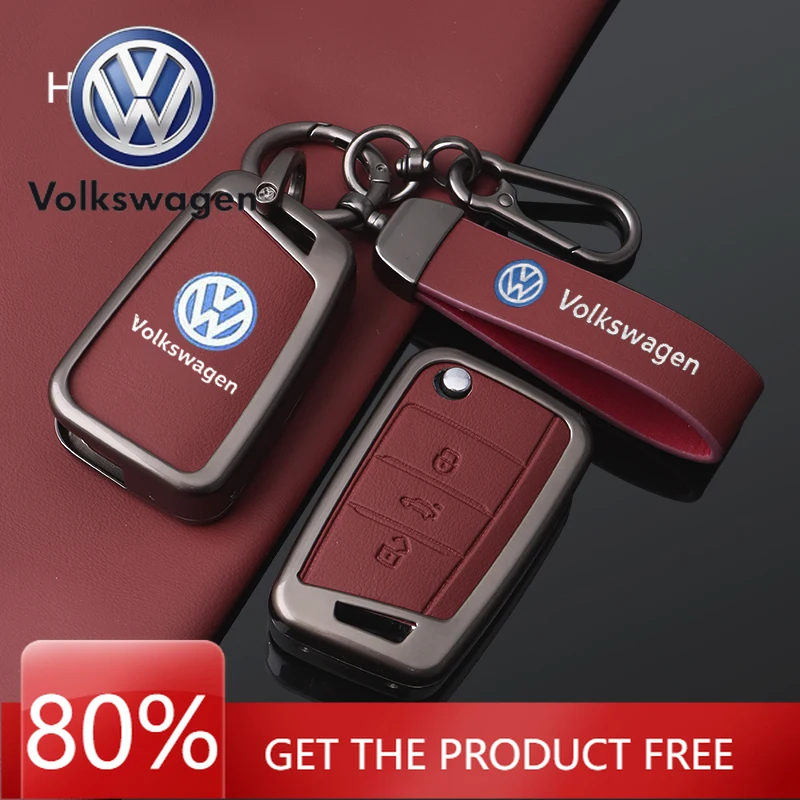 

Металлический чехол для ключа автомобиля Volkswagen, защитный кожух для ключей Volkswagen VW Tiguan MK2, Golf 7 MK7, T-Cross, T-ROC, Polo, Touran, Ch