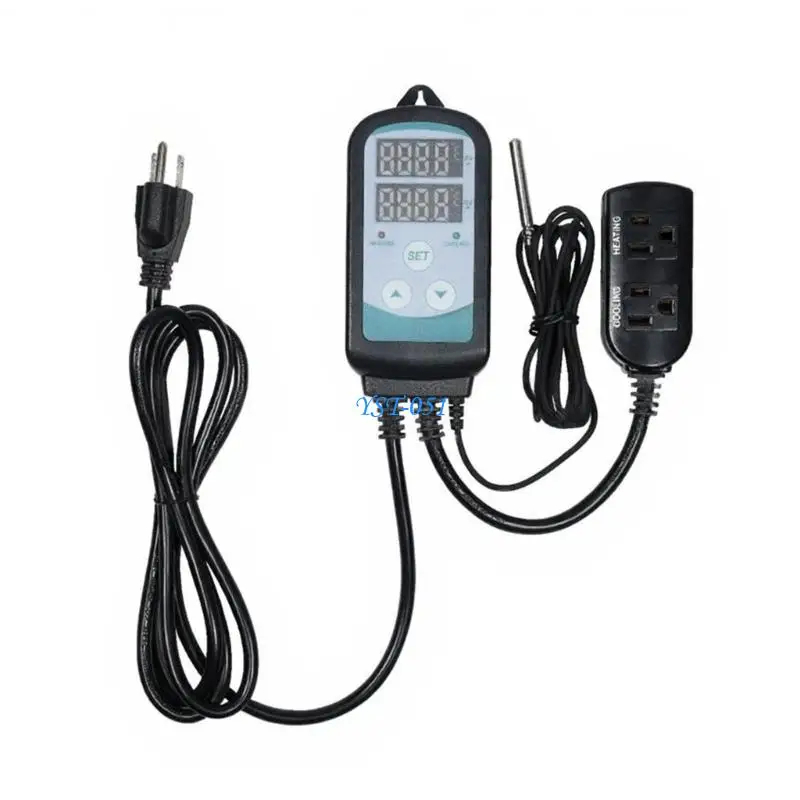 E15A 110 فولت ترموستات قابل للبرمجة 1100 واط تحكم في التسخين عالي الطاقة لبيئة نمو الفطر في البستنة الداخلية #1