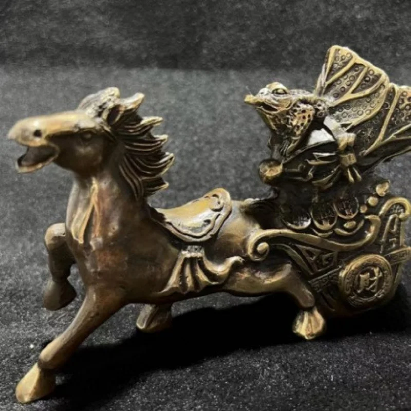 

Brass Mala Cabbage Hundred Wealth Golden Toad Brass Ornament Decoration Craft