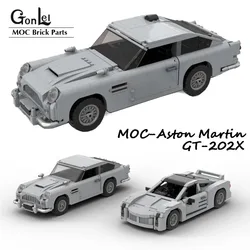 NEW MOC James DB5 Band Classic Cars 007 GT-202X Sports Car Model Building Blocks Creative 21046 Assemble Bricks Toys Gifts