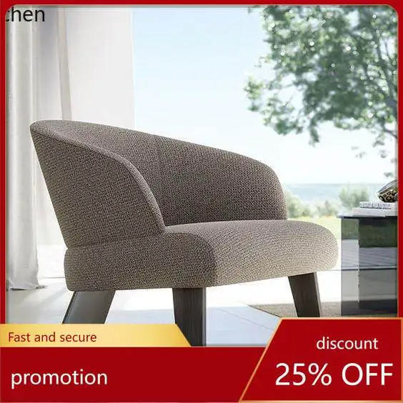 

CZ Minimalist Fabric Sofa Chair for Living Room and Balcony Creative Single Chair