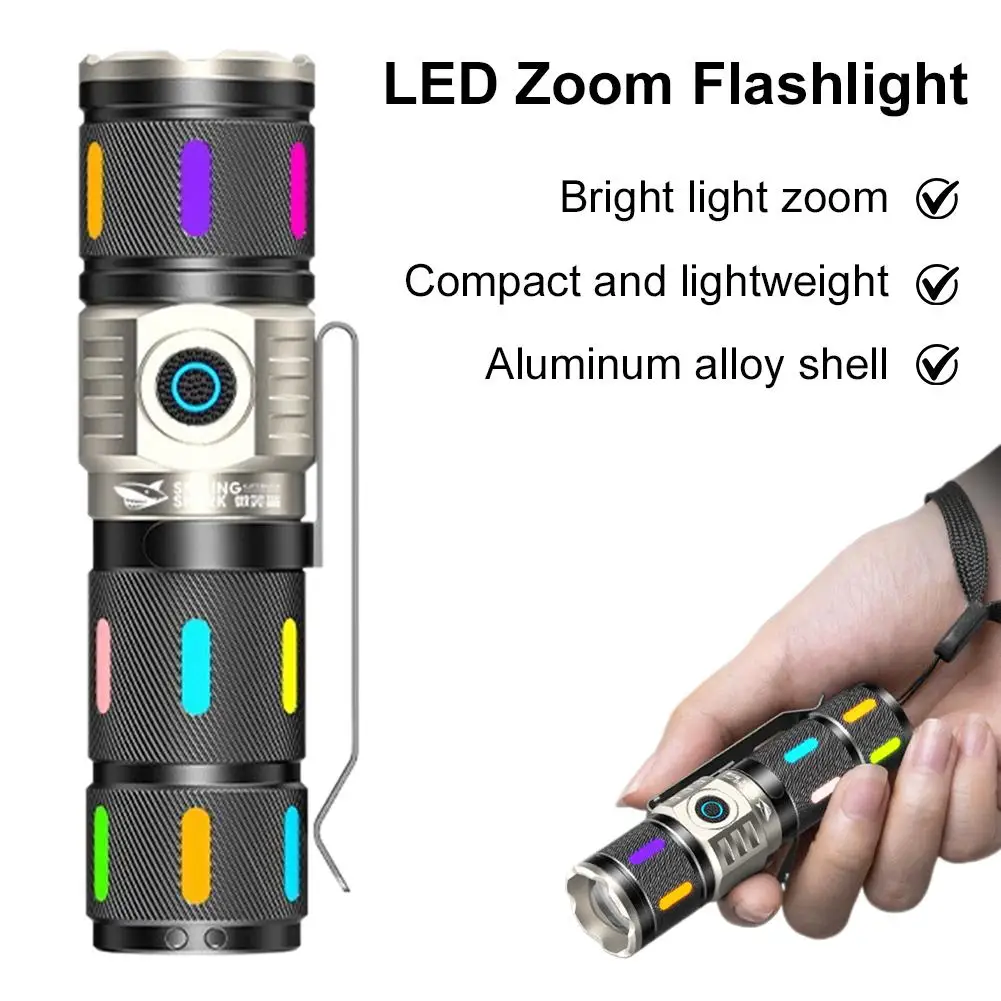 

Мощный светодиодный фонарь, портативный, с регулируемым фокусом, тактический, водонепроницаемый, для активного отдыха, походов, экстренных ситуаций, рыбалки, кемпинга, с лазерным указателем.