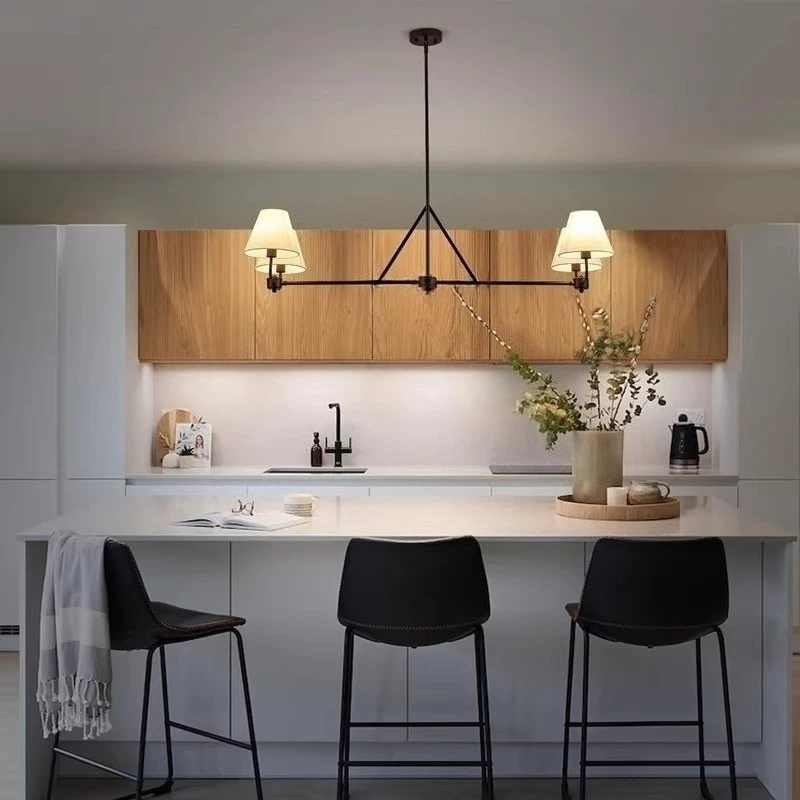 

Американский ретро-минималистичный тканевый подвесной светильник для ресторана, гостиной, спальни, отеля, виллы, бара, стойки ресепшн