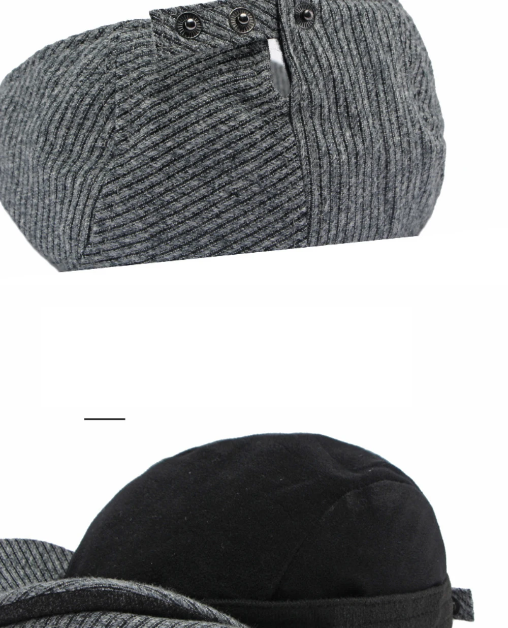 HT5162 Baskenmützen für Männer und Frauen, Künstler- und Maler-Baskenmütze aus Wolle, dick, warm, mit Fleece gefüttert, Ivy-Flatcap, 2026 neue Herbst-Winter-Baskenmütze. – Detail 5