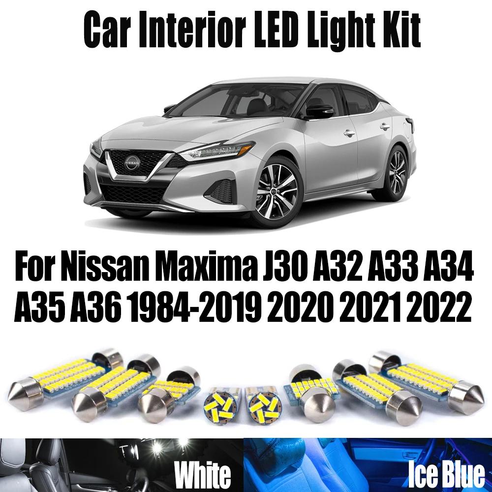 

Car Interior Map Dome Light LED Ceiling Bulb Kit For Nissan Maxima J30 A32 A33 A34 A35 A36 1984- 2017 2018 2019 2020 2021 2022