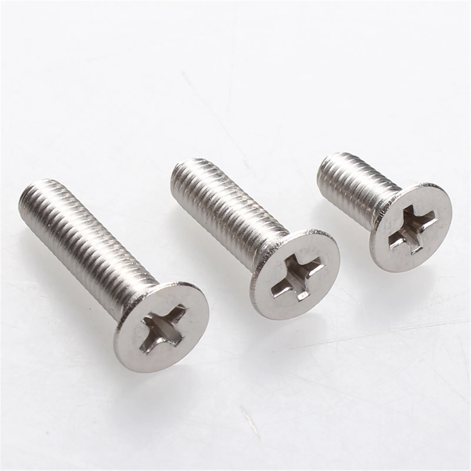 100-500PCS M3 Stainless Steel Flat Head Cross Screw Recessed Phillips Screw Countersunk Bolt Mini Screws M3*4/6/10/20/30/40/50mm