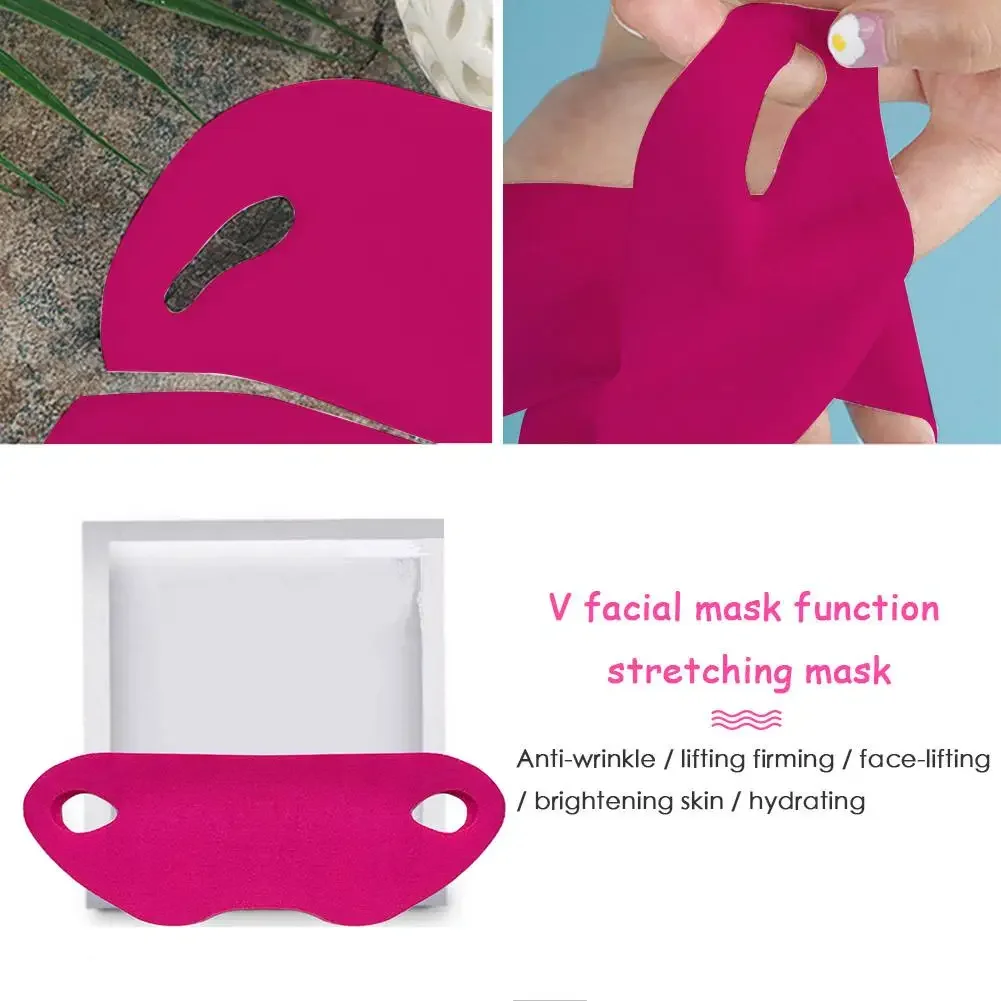 1PC maschera per il sollevamento del viso a forma di V maschera sottile per il sollevamento del viso Chin Cheek Lift Up fasciatura dimagrante per il viso cura della pelle del viso