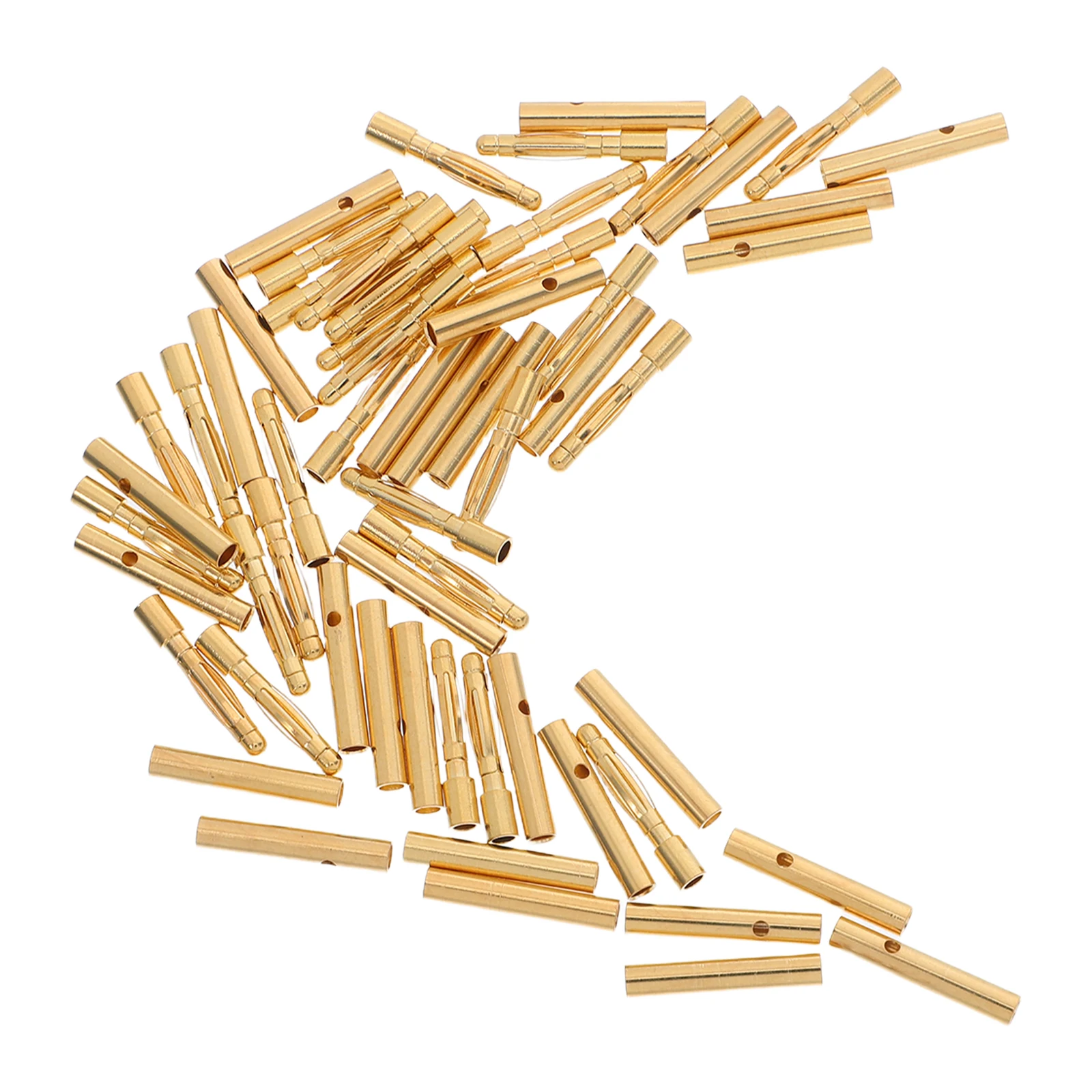 

30 Sets Gold-plated Banana Head Plug Connectors for Motor Brass Speaker Wire Plugs