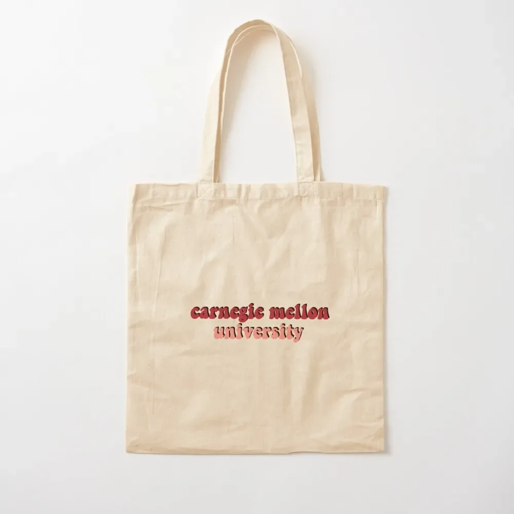 Carnegie Mellon University Retro Tote Bag กระเป๋าผ้า กระเป๋าผ้าแคนวาสแบบกําหนดเอง