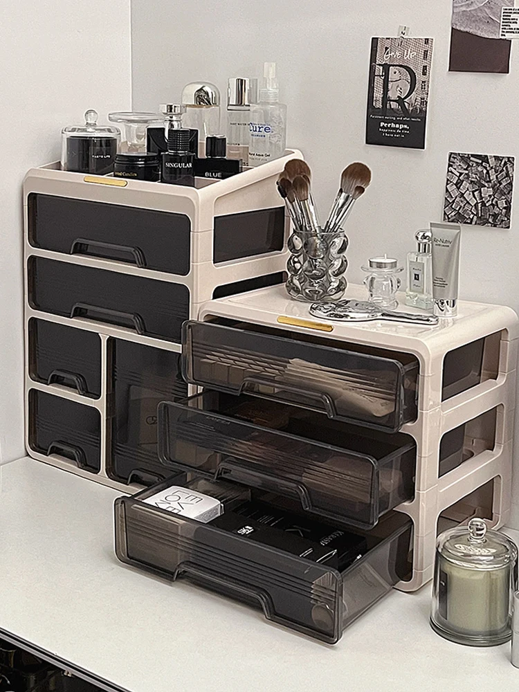 

Transparent Desktop Der Sle Cosmetic Storage Box eup Desk Skincare Mask Lipsti Organizer Ra Plastic Material