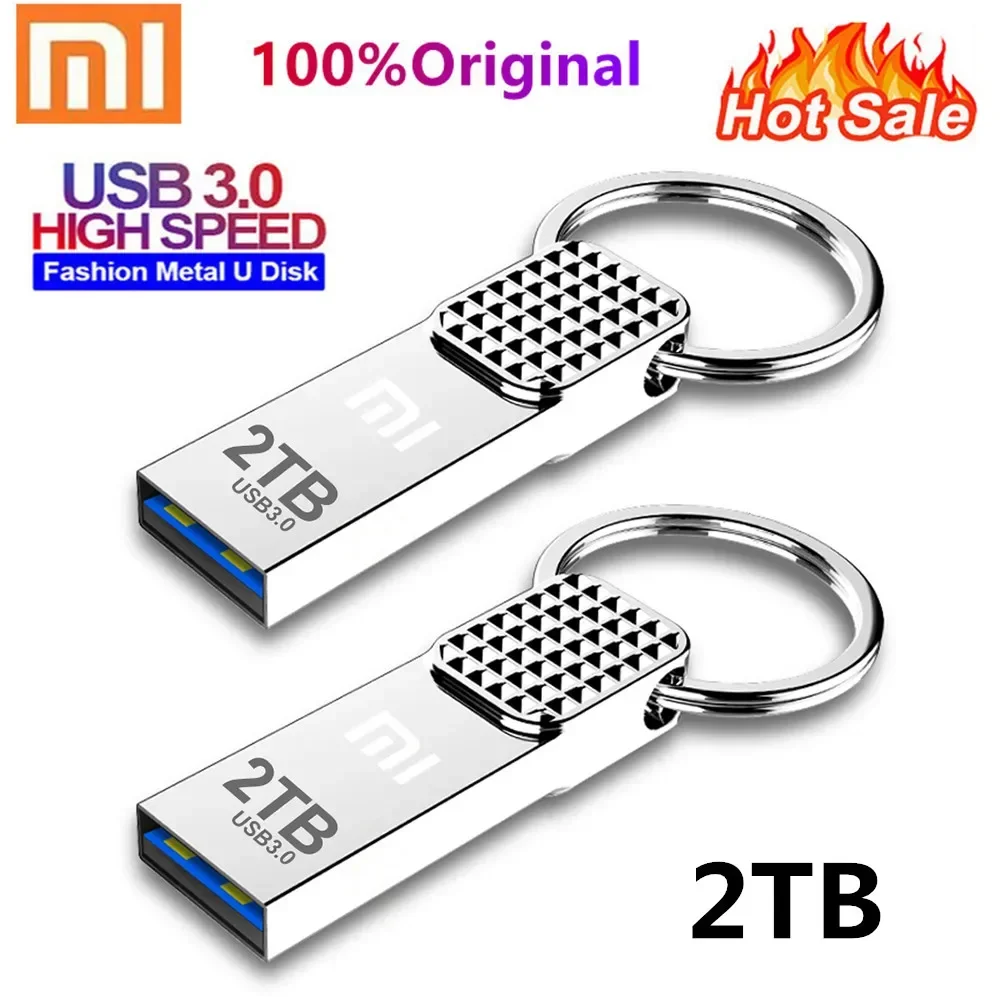 Xiaomi Original 2TB Metal USB Flash Drive Large Capacity Portable Pendrive USB 3.0 High-Speed File Transfer Waterproof U Disk