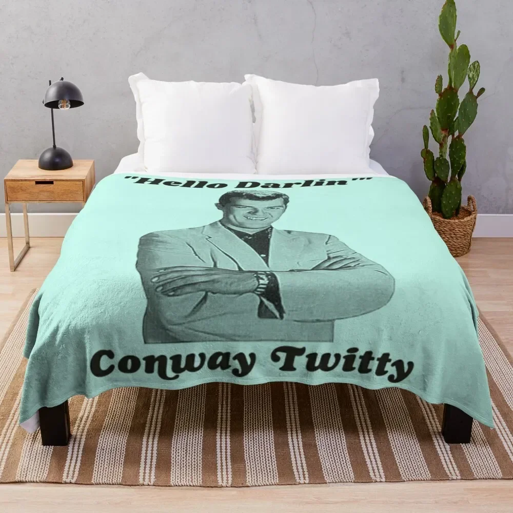 

Conway Twitty Throw Blanket christmas gifts Single Softest Flannel Fabric Blankets