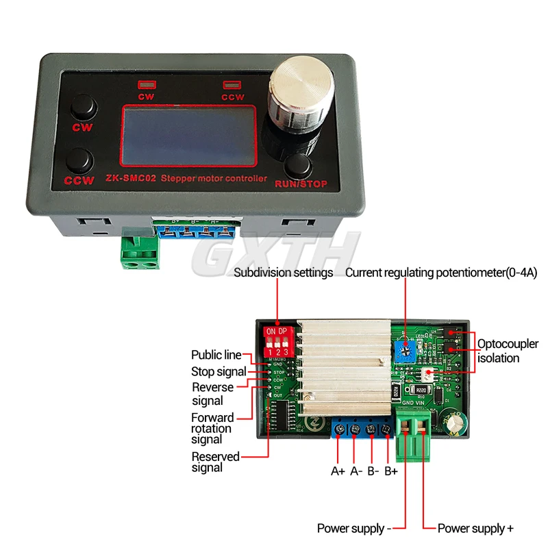 SMC01/SMC02 42 57 Stepper Motor Single Axis DC10-30V/5-30V Forward Reverse Control Driver Angle PLC Serial Communication