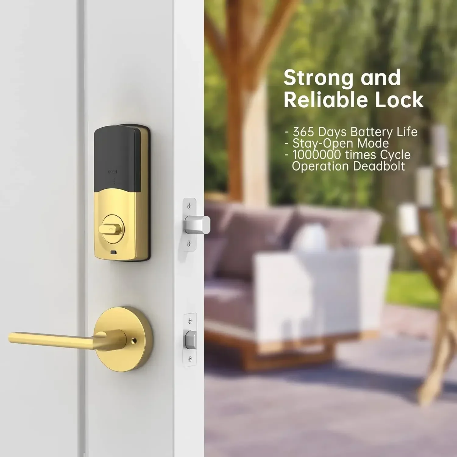 Smart Lock Bluetooth Keyless Entry-toetsenbord Slimme nachtschoot-vingerafdruk, eenvoudig te installeren voor woningen en hotels Werkt met Alexa