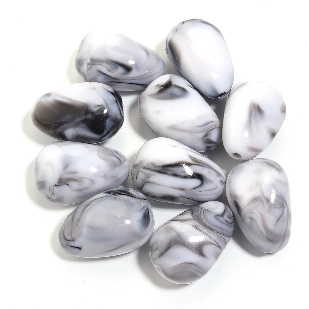 10pcs Irregular Acrylic Beads for DIY Jewelry Making