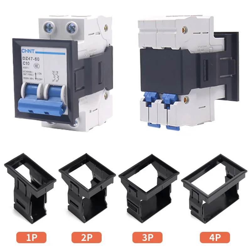 1-10pcs Miniature Circuit Breaker Panel Buckle 1P 2P 3P 4P Air Switch Buckle Mounting Bracket Fixed Frame Holes DZ47-63