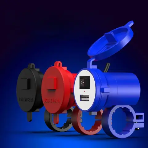 수정된 오토바이 USB 12V 차량용 충전기 2A 휴대전화 차량용 충전기 고속 충전 오토바이 충전기