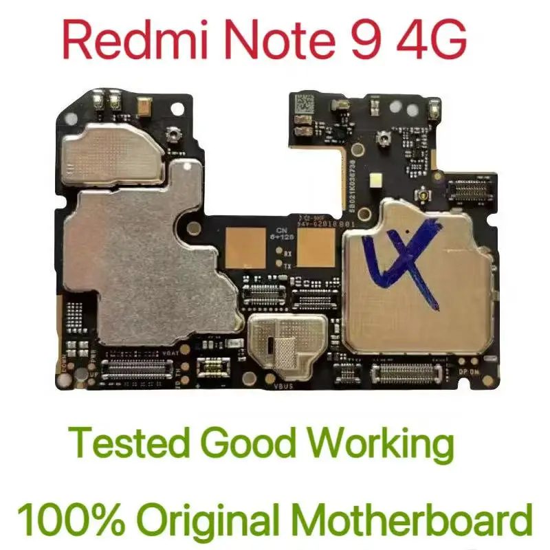 Global Version Original Unlocked Motherboard for Redmi Note 9 4G Tested Circuit Plate Main Logic Board for Redmi Note 9 4G