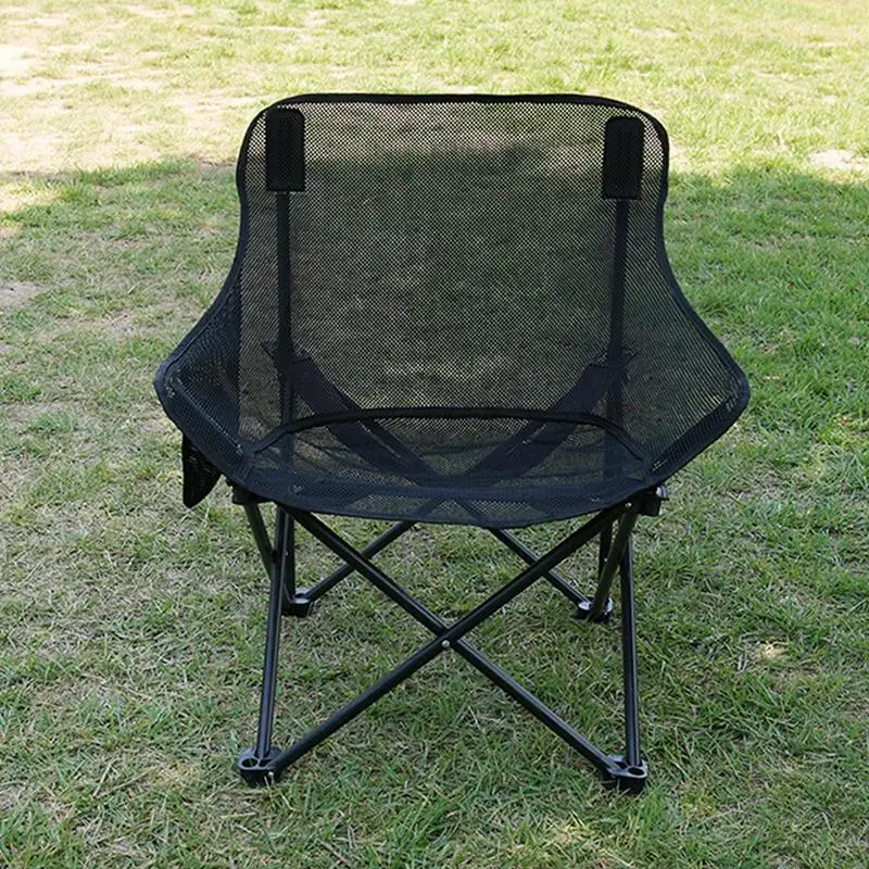 Foldable Camping Chair Outside Foldable Chair With Side Pockets Mesh Lightweight Comfortable Chairs Outside Folding Chair Tent