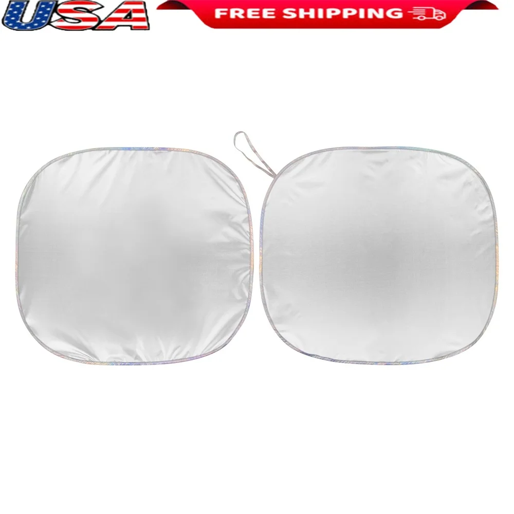 

Universal Fit Windshield Sunshade 2 Pack High Quality Polyester UV Blocking Reflective Cover Easy Installation Compact Storage