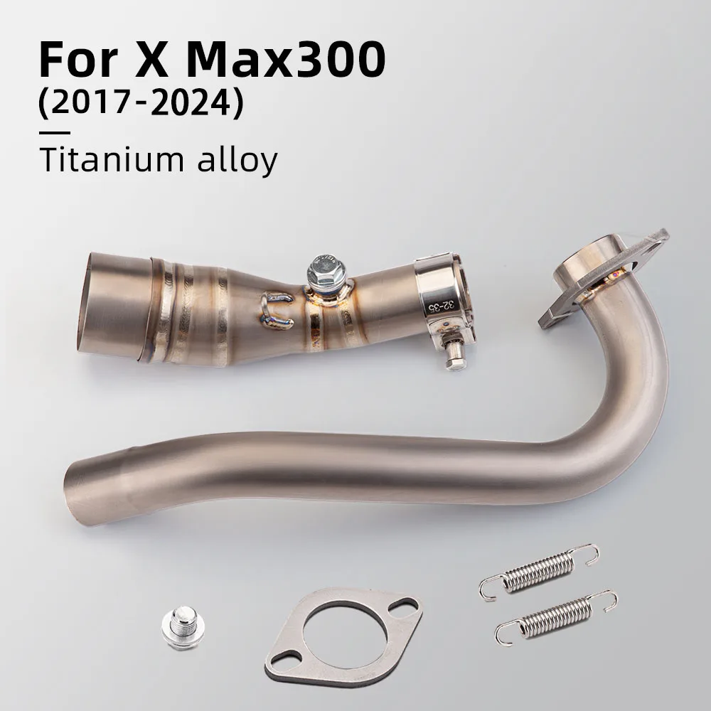 

Для Yamaha XMAX 300 XMAX 300 2017-2024 выхлопная передняя средняя труба мотоцикла из титанового сплава полусиняя система побега скутера