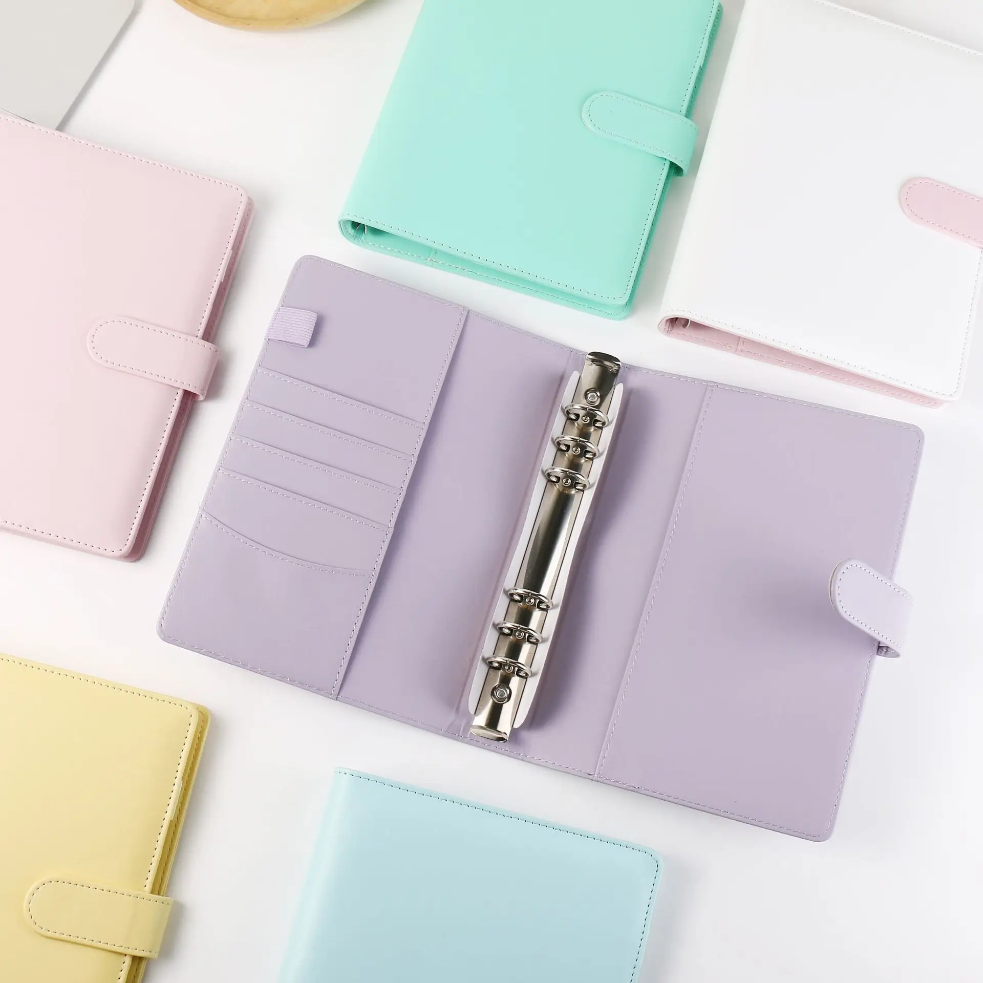 Kpop Photocard Binder with 10Pages 4-Pocket Card Collector Album Macaroon Color Cover Game Collection Card Trading Cards Holder