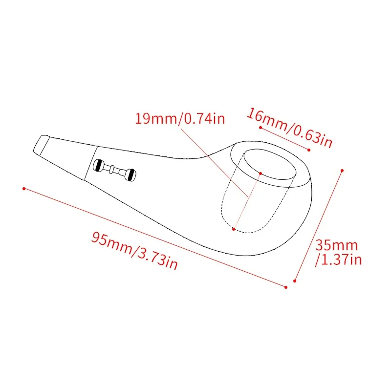Resin Ebony Tobacco Pipe Retro Bakelite Bending Filter Pipe Potable Handheld Smoking Pipe Cigarette Accessories Men's Gifts