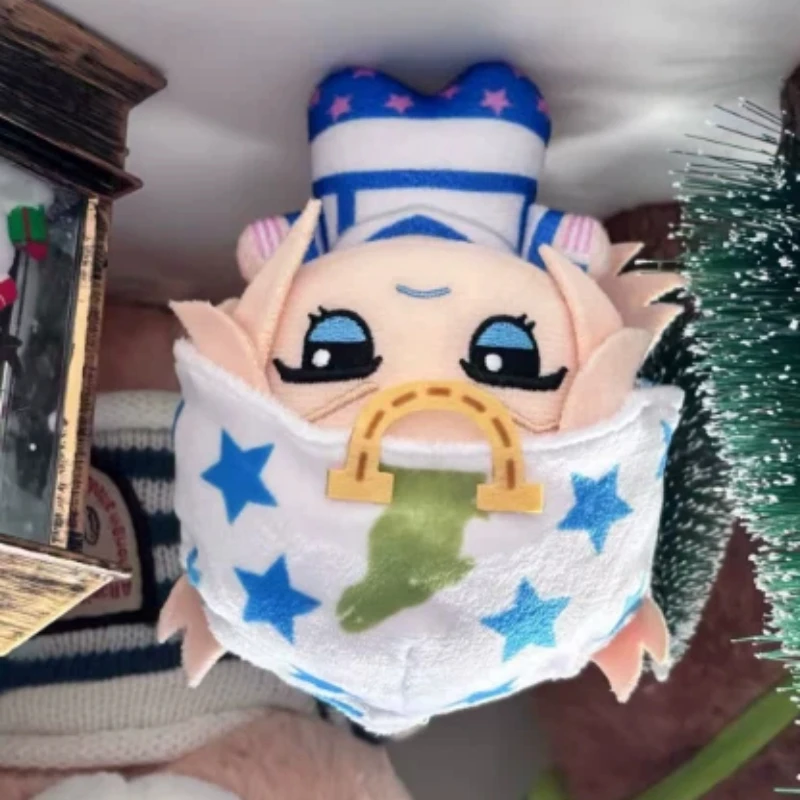 10cm Johnny Joestar Cotton Plush Doll JoJo's Bizarre Adventure Steel Ball Run Collectible Keychain Holiday Gift for Anime Fans