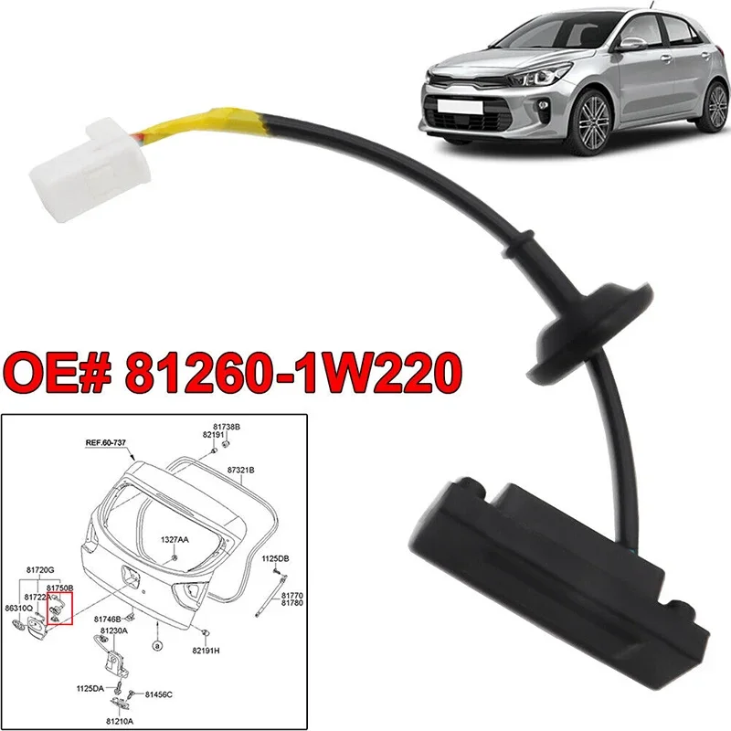 81260-1W220 Trunk Lock Boot Release Switch Tailgate Opening Button Switch Compatible with Kia Pride Rio 2012 2013 2014 2015 2017