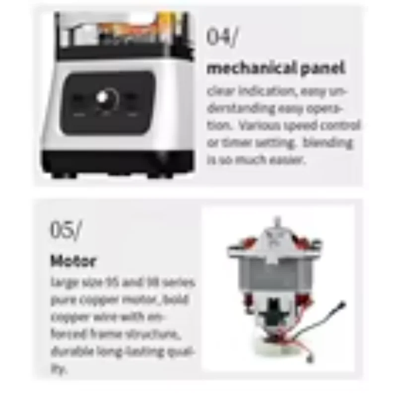 High-speed rotating mixer fresh fruit juicer high capacity multifunctional food processor kitchen blender machine