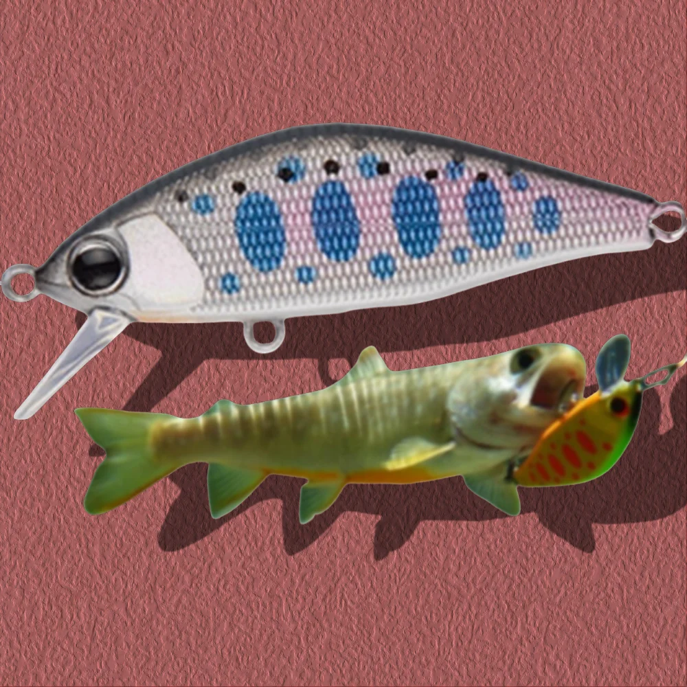 1 قطعة أسماك غرق 45 مللي متر 4 جرام طعوم صيد مسطحة الاصطناعي Wobblers الطعوم الصلبة المياه العذبة بايك سمك السلمون المرقط كرنك معالجة Ima Issen 45S #1