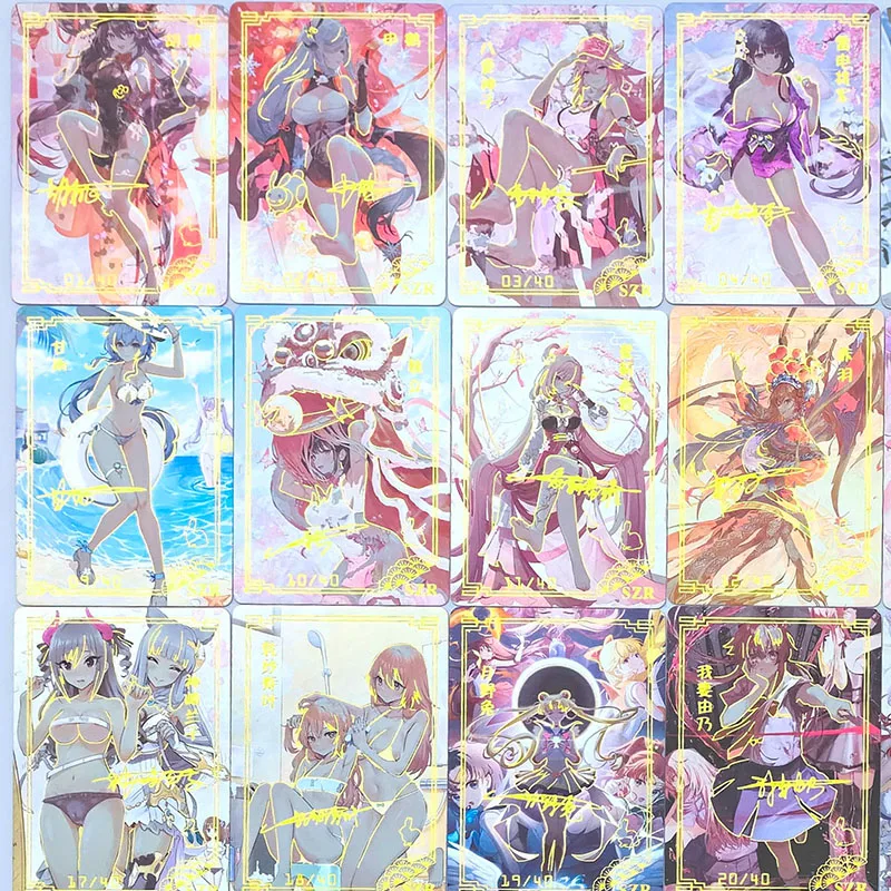 Anime Goddess Story SZR DIY ACG Sexy Cards Boys Toys Games Collectible Cards Christmas Birthday Gifts Pokemon Rosa Touko Bianca