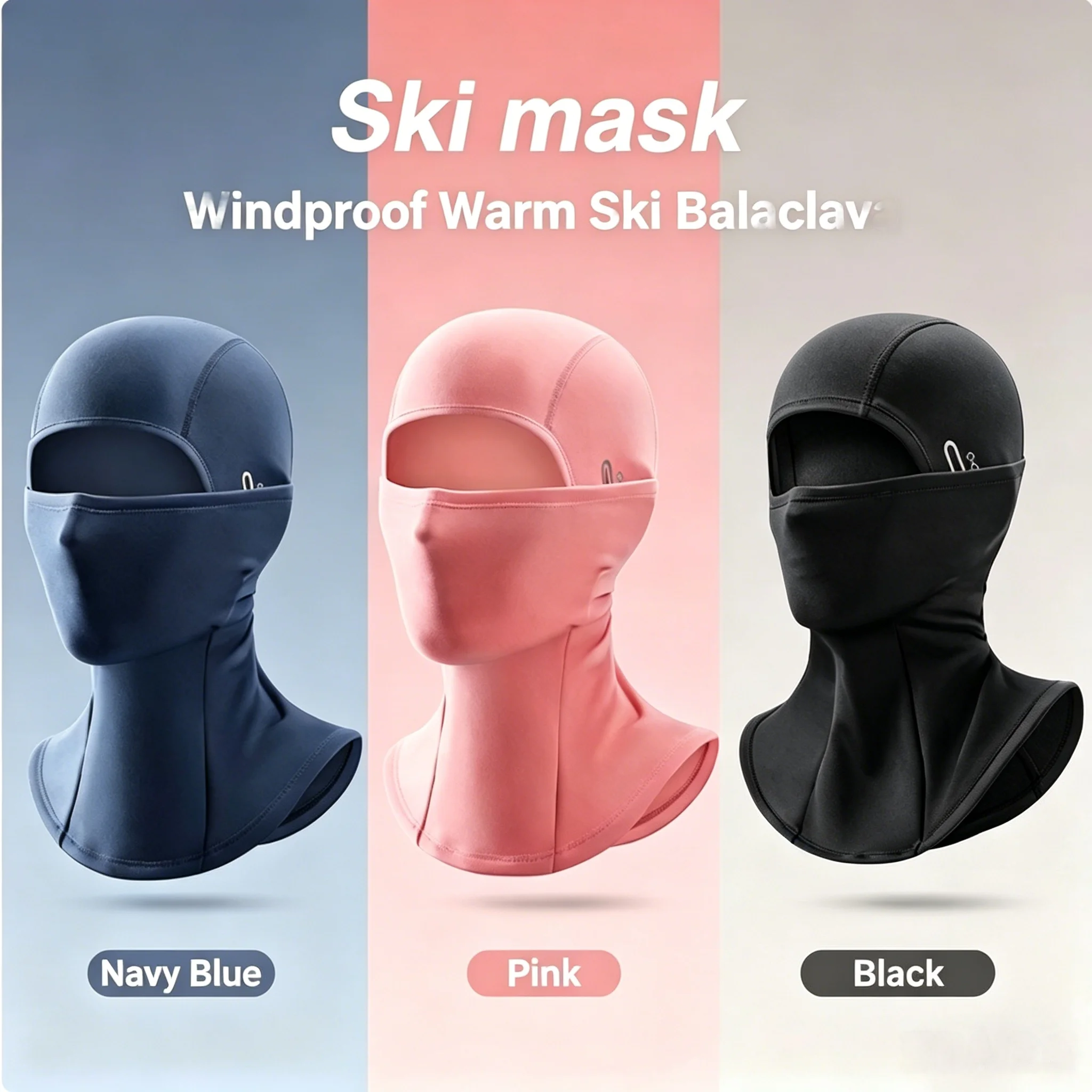 Warm Fleece-Lined Ski Headgear Windproof Cold-Proof Face Mask for Cycling And Motorcycle Autumn Winter Outdoor Sports