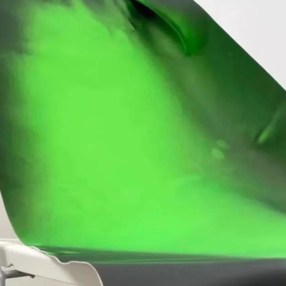 

Temperature Sensitive Faux PU Leather Fabric Black Turns Green Color Changing Technology Fashion Creative Diy Design Cloth