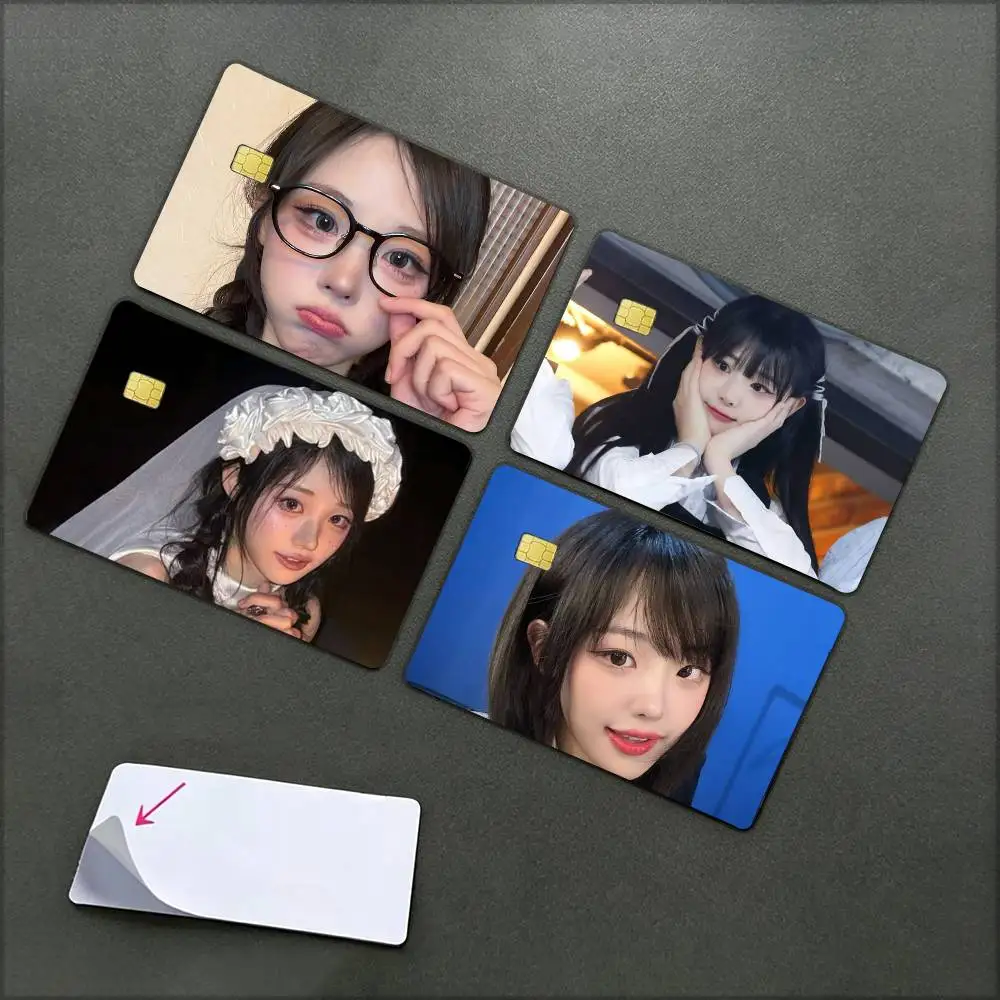 Idol Kpop QWER H-Hina   Waterproof Film Skin Cover Credit Card Stickers Debit Front Bank Bus Pass