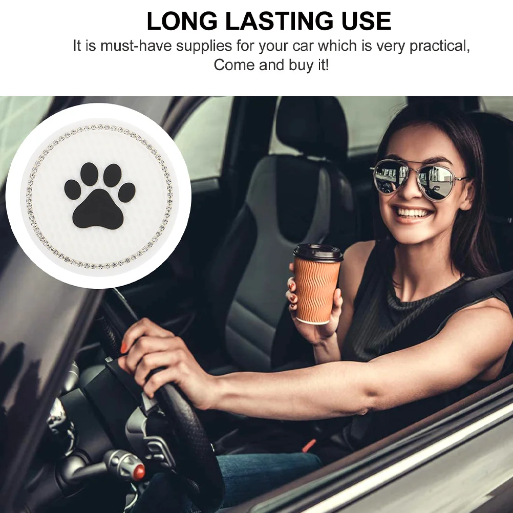 

Paw Coaster Coasters For Women Bling Car Cup Holder Heat Resistant Non Slip Drink Pad For Car Interior Accessories