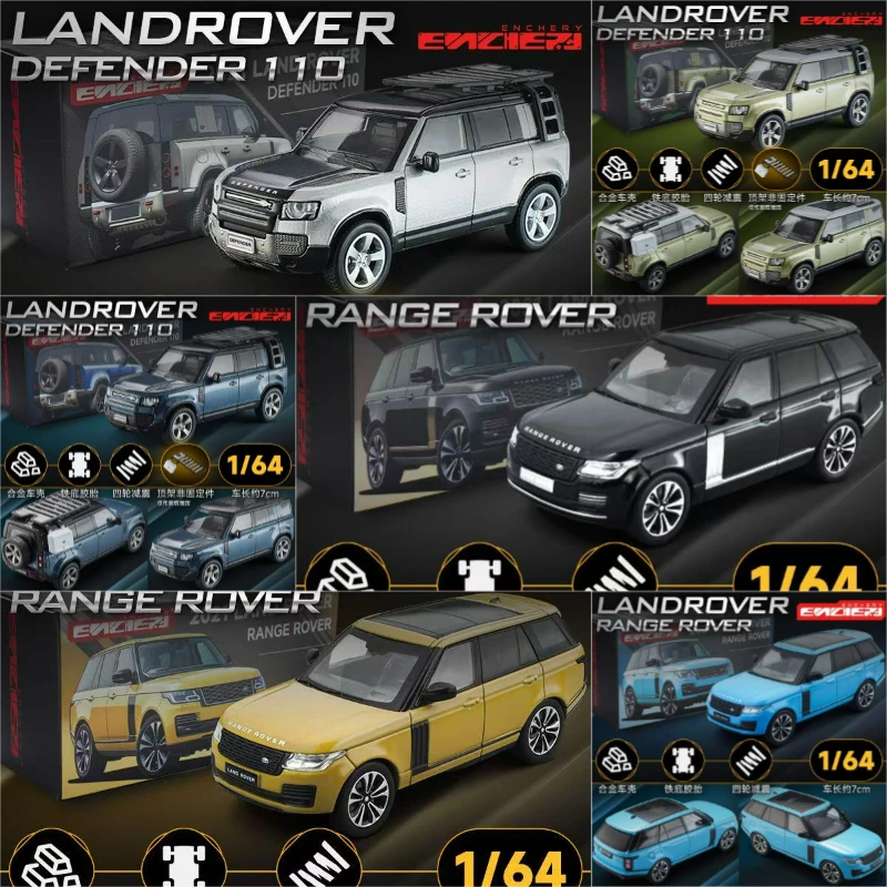 

Литая под давлением модель автомобиля ENCHERY 1:64 LandRover Defender 110/Range Rover