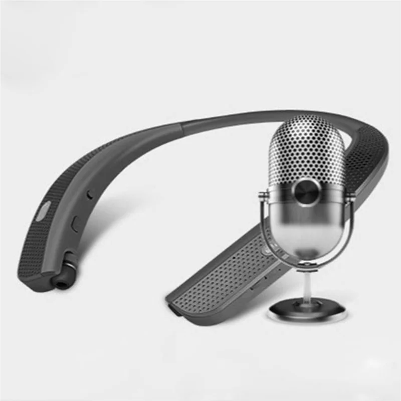 ABSQ-Bluetooth Headphones Stereo Neckband Wireless Headset with Speaker for Sports Exercise Game Call