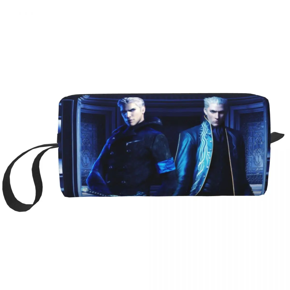 Vergil From The Devil May Cry Series Makeup Bag Cosmetic Organizer Storage Dopp Kit Toiletry Cosmetic Bag for Women Pencil Case