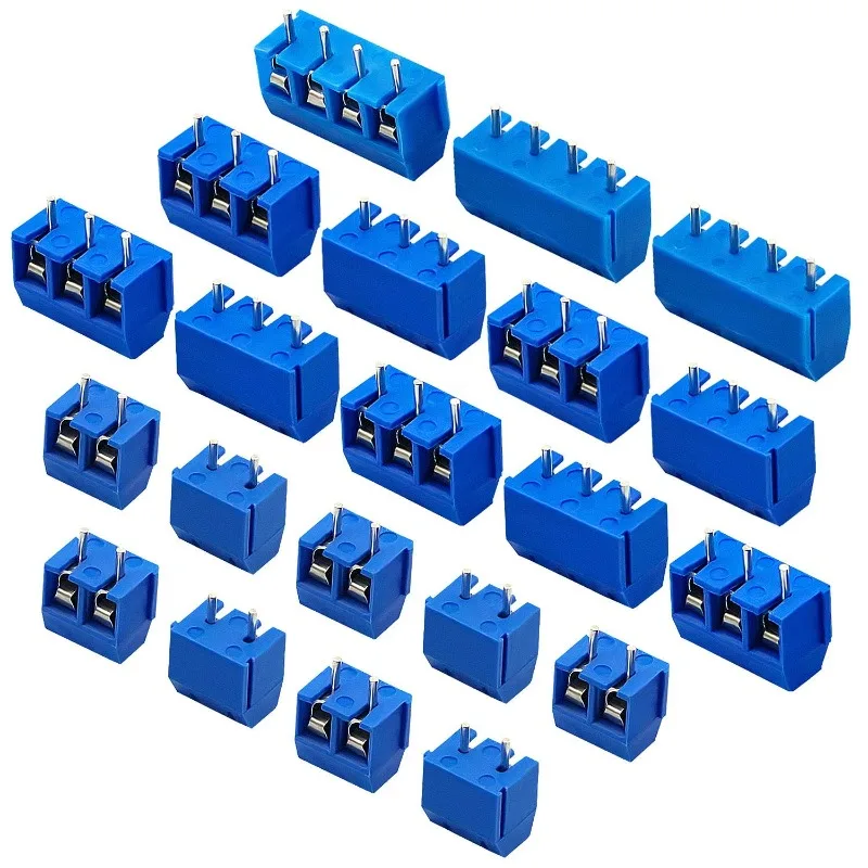 60PCS KF301-2Pin 3Pin 4Pin 20 of Each Type PCB Mount Screw Terminal Block Connectors,Socket Strips 5.08mm Pitch for Arduino