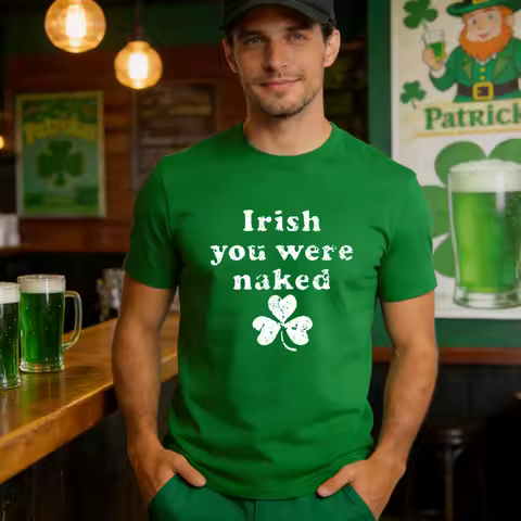 St. Patrick&rsquo;s Day Shamrock Tee Funny Mens Graphic T-shirt Unique Trendy Funny Novelty Summer Fashion Casual TShirts Men Clothing