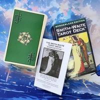 Cartas de Tarot de 12x7cm. Baraja de Tarot de adivinación de esposas, edición sin bordes, cartas de tarot con guía para principiantes