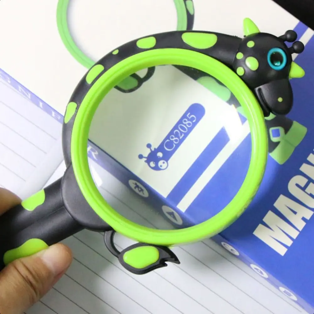 Experimental 10X Glass Giraffe Magnifier Cartoon High Definition Loupe Magnifier Durable Comfortable Grip Magnifying Glass