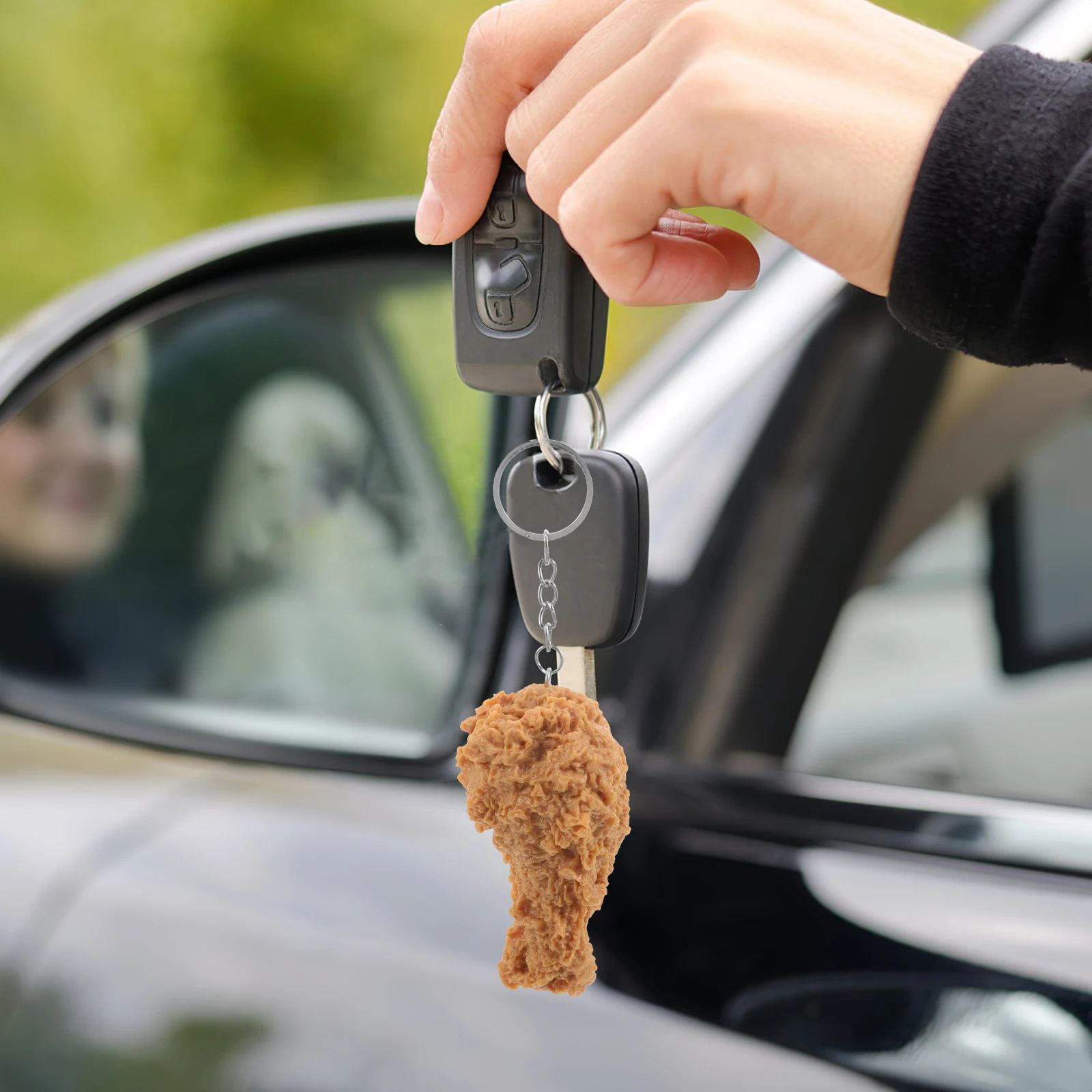 

5Pcs Fried Chicken Leg Keychain Realistic Fake Food Pendant Simulation Key Holder Party Gift Charm Fried Chicken Keychain