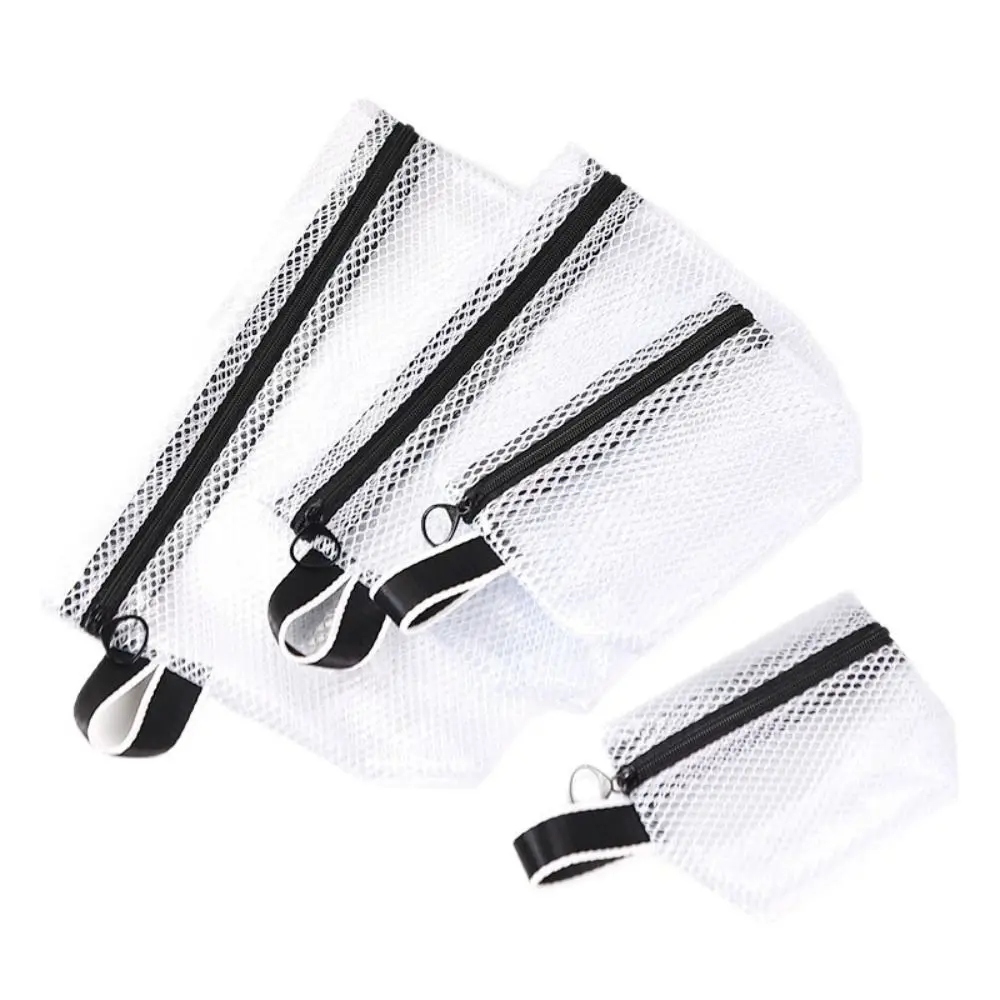 Transparent Mesh Storage Bag ID Credit Card Zipper Coin Purse Lipstick Makeup Bag File Bag Travel Organizer Zipper Pouch Travel